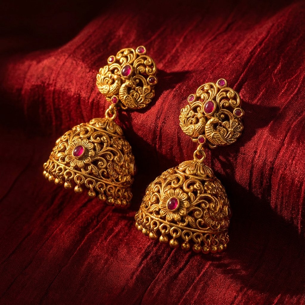 Antique Gold Jhumka